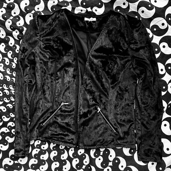 Black Velvet Jacket Women’s M - Picture 1 of 7
